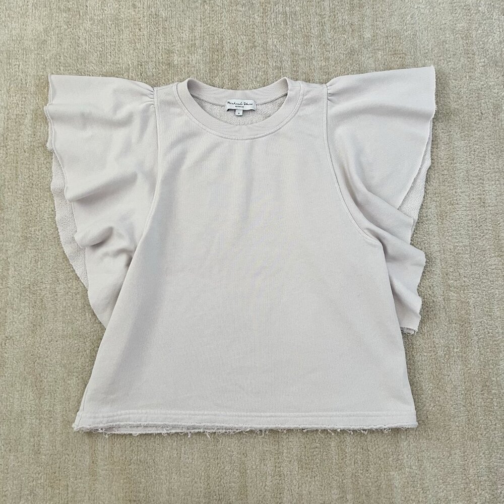 Michael Stars Boho Short Sleeve Sweatshirt Blouse Top S